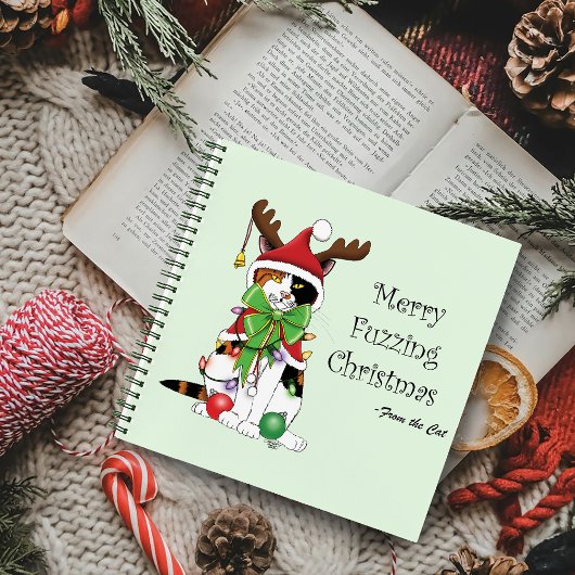 Carnet Chat Calico de Noël amusant