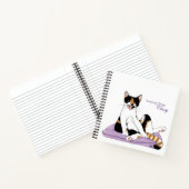 Carnet Chat calico fantaisiste violet classe et impertine (Intérieur)