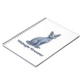 Carnet Chat céleste rêveur de minuit (Côté gauche)