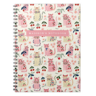 Carnet Chat Cerise Mignon
