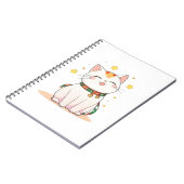 Carnet Chat Chanceux avec Design Kawaii Étoiles (Côté gauche)