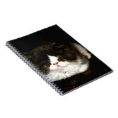 Carnet Chat chaton blanc noir mignon (Côté Droit)
