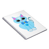 Carnet Chat chaton bleu clair élégant (Côté Droit)