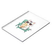 Carnet Chat Chibi Mignon avec des Lunettes de Soleil Buva (Côté gauche)