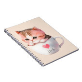 Carnet Chat Chibi Rose Pâté Kawaii (Côté Droit)