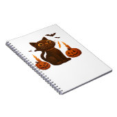 Carnet Chat Citrouille Creeper Halloween cadeau T-Shi sur (Côté Droit)