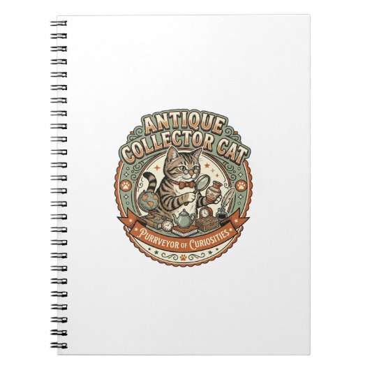 Carnet Chat Collectionneur D'antiquités Chat Collectionne (Devant)
