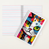 Carnet Chat Coloré (À l'intérieur)