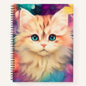 Carnet Chat coloré mignon (Devant)