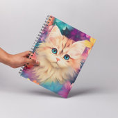 Carnet Chat coloré mignon