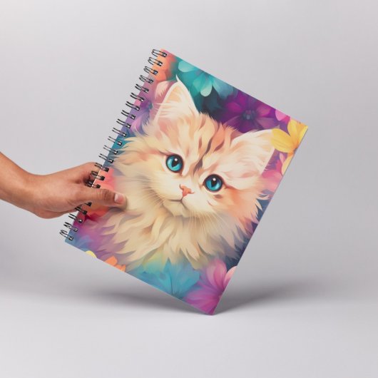 Carnet Chat coloré mignon