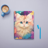 Carnet Chat coloré mignon
