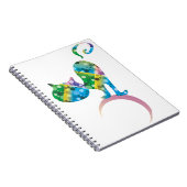 Carnet Chat Coloré Sur Crescent Moon (Côté Droit)