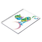 Carnet Chat Coloré Sur Crescent Moon (Côté gauche)