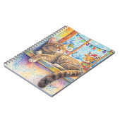 Carnet Chat confortable faisant la sieste près de la fenê (Côté gauche)