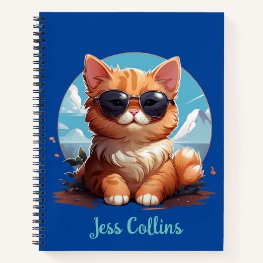 Carnet Chat Cool Enfants  (Devant)