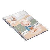 Carnet Chat dans la cuisine avec un chapeau de chef qui f (Côté Droit)