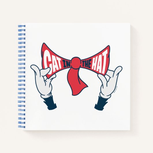 Carnet Chat dans le Chapeau | Chat Texte Nœud Papillon (Devant)