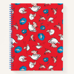 Carnet Chat dans le Chapeau Le Poisson Motif Rouge