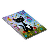 Carnet Chat dans un jardin d'art abstrait (Côté Droit)