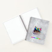 Carnet Chat dans une perruque + Lunettes de soleil (Peint (Intérieur)