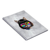 Carnet Chat dans une perruque + Lunettes de soleil (Peint (Côté Droit)