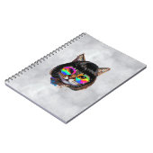 Carnet Chat dans une perruque + Lunettes de soleil (Peint (Côté gauche)