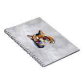 Carnet Chat dans une perruque + Lunettes de soleil (Peint (Côté Droit)