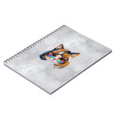 Carnet Chat dans une perruque + Lunettes de soleil (Peint (Côté gauche)