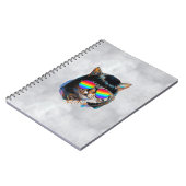 Carnet Chat dans une perruque + Lunettes de soleil (Peint (Côté gauche)