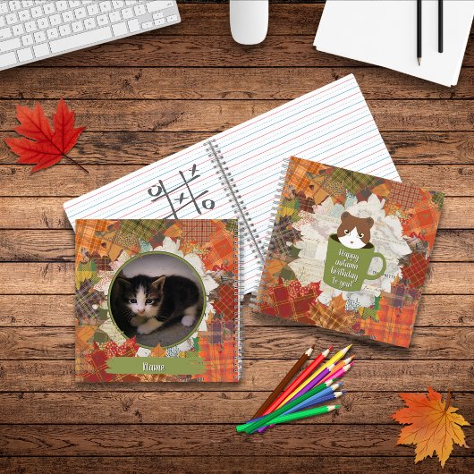 Carnet Chat de congé d'automne