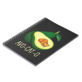 Carnet Chat de couchage Avocado Cute Vegetty Animal Pun (Côté gauche)