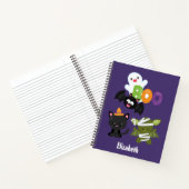Carnet Chat de Cute Halloween, bat, mummy et ghost (Intérieur)