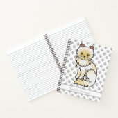 Carnet Chat de dessin animé persan crème mignon & Texte p (Intérieur)
