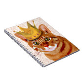 Carnet Chat de gingembre avec Portrait de Couronne (Côté Droit)