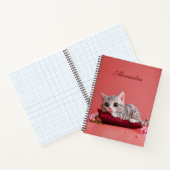 Carnet Chat de janvier mignon avec oeillets (Intérieur)