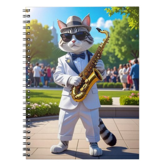 Carnet Chat de jazz cool (Devant)