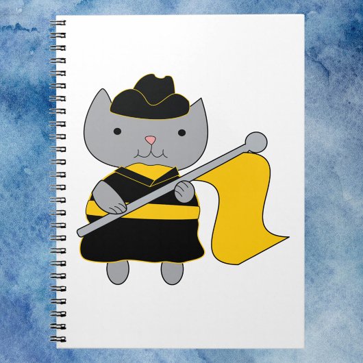 Carnet Chat de la Garde de Drapeau Jaune Drapeau Uniforme