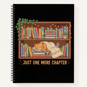 Carnet Chat de lecture confortable "Juste un chapitre de