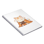 Carnet Chat de lecture cosy Design Kawaii Bookworm Chaton (Côté Droit)