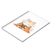 Carnet Chat de lecture cosy Design Kawaii Bookworm Chaton (Côté gauche)