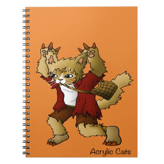 Carnet Chat de loup-garou d'Halloween (Devant)
