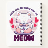 Carnet Chat de méditation - Chat kawaii (Dos)