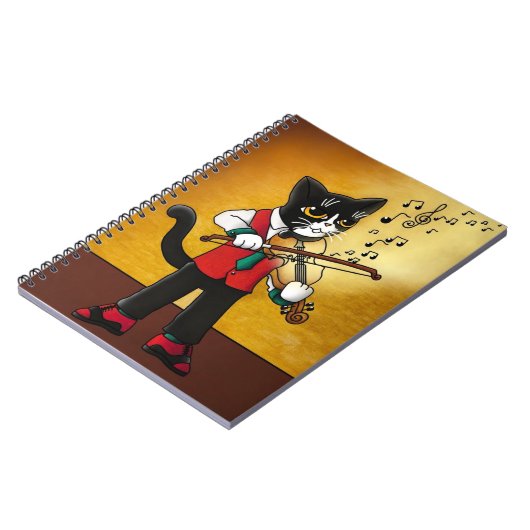 Carnet Chat de musique violon (Côté gauche)