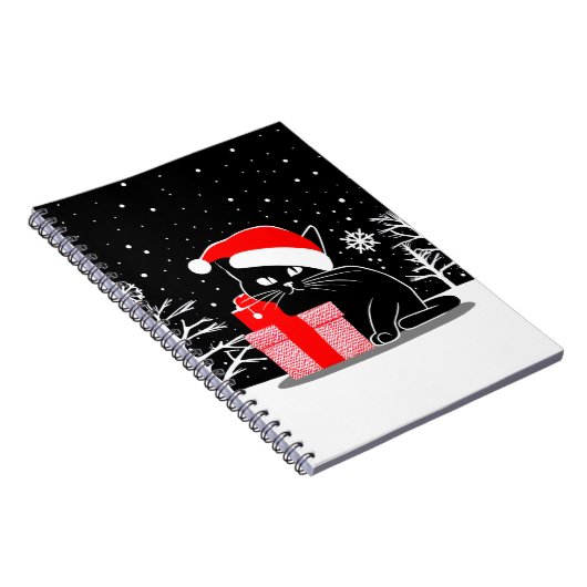 Carnet Chat de Noël noir (Côté Droit)