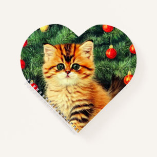 Carnet Chat de Noël Vintage