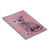 Carnet Chat de nuit en velours Impression esthétique (Côté Droit)
