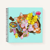 Carnet Chat de Pâques Orange (Devant)