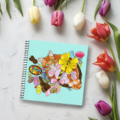 Carnet Chat de Pâques Orange