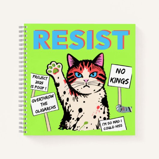Carnet Chat de protestation de résistance (Devant)